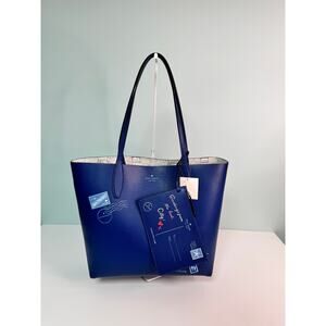 Kate Spade Off the Grid Large Reversible Tote - Blue & White